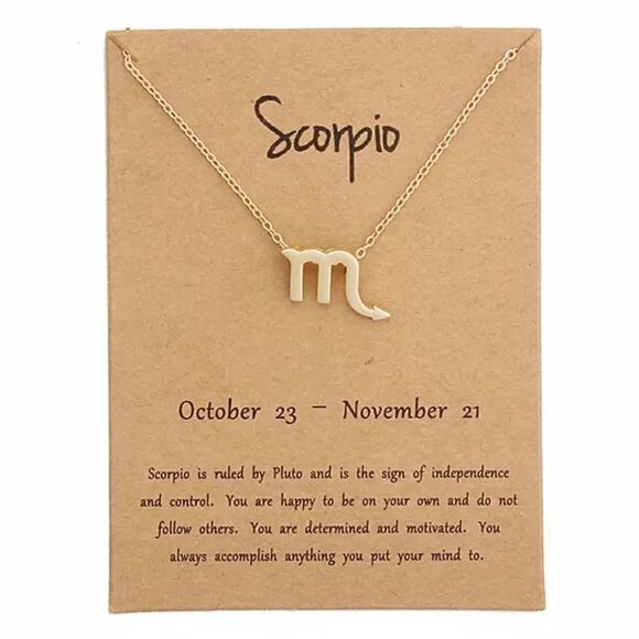 🆕Scorpio Zodiac Astrology Pendant Necklace - Picture 1 of 5